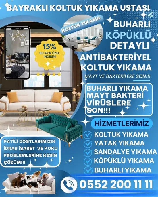 Bayraklı koltuk yıkama