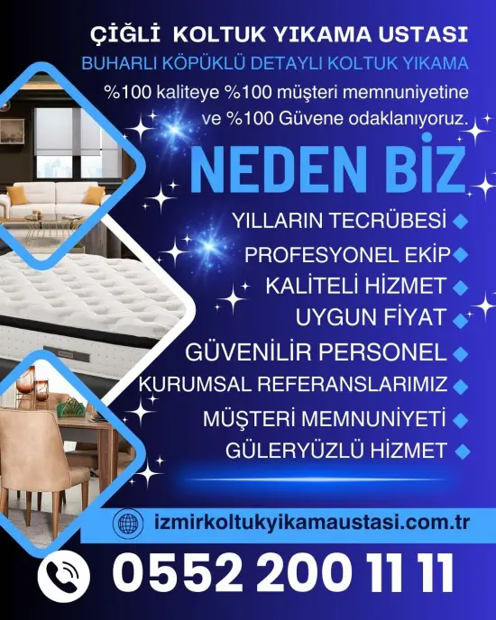 Çiğli koltuk yıkama şirketleri