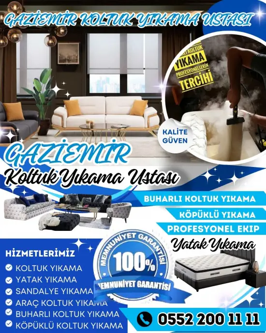 Gaziemir en yakın koltuk yıkama
