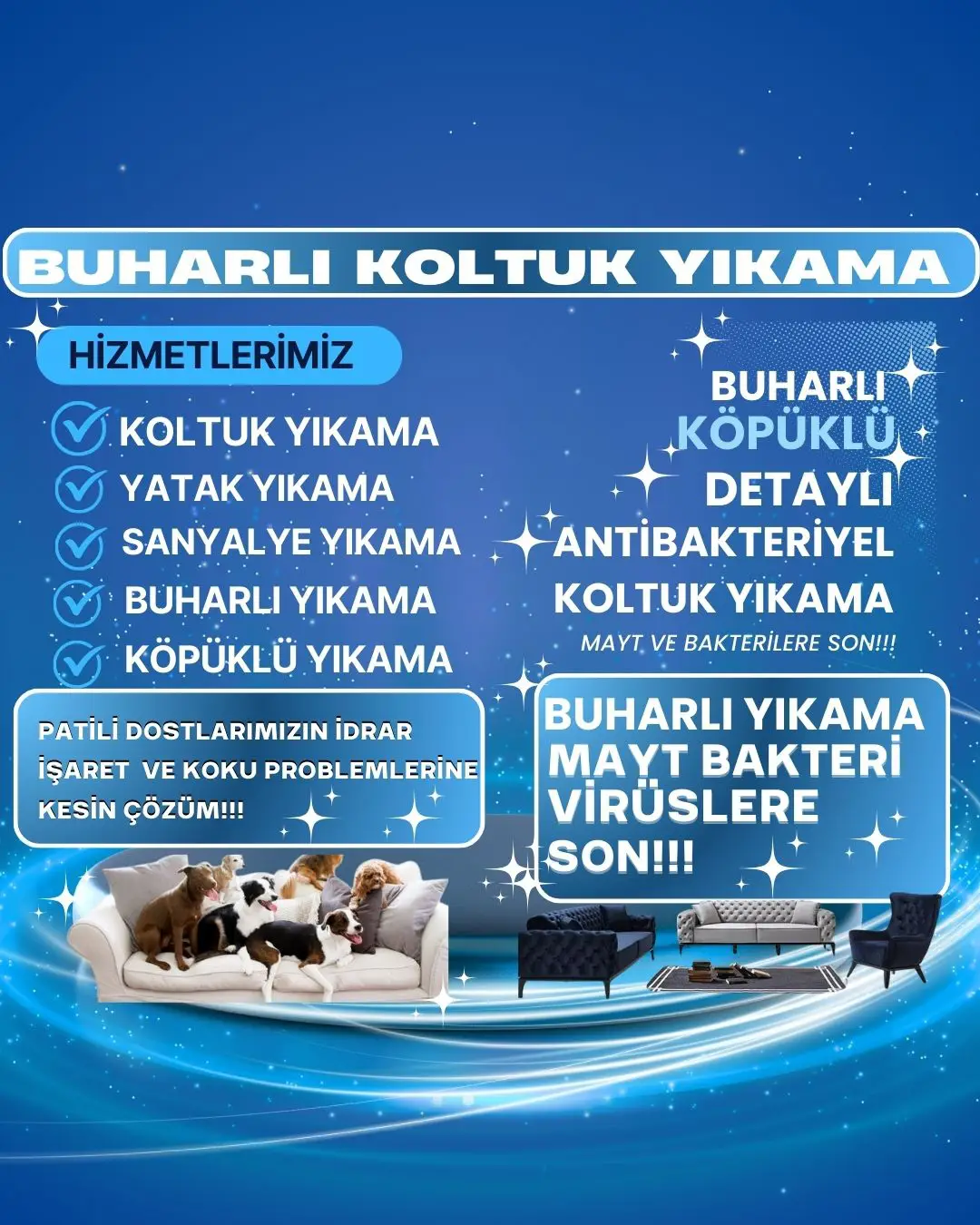İzmir Buharlı Koltuk Yıkama
