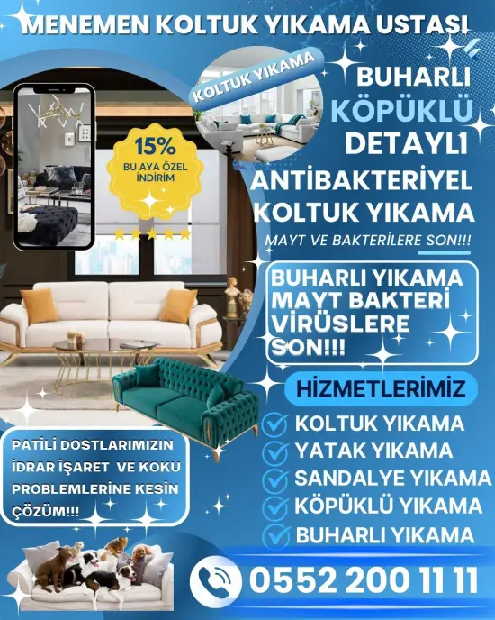 Menemen koltuk yıkama